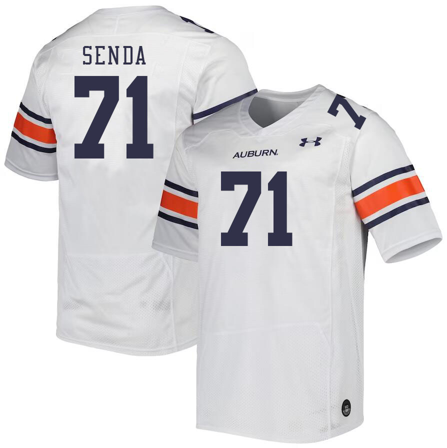 Men #71 Dylan Senda Auburn Tigers College Football Jerseys Stitched Sale-White - Click Image to Close